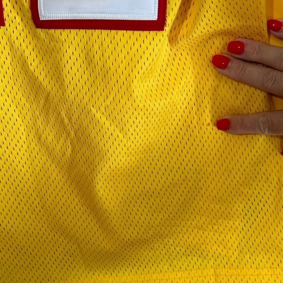 Tampa Bay Bucs John Lynch #47 Stitch Mitchell Ness Yellow Throwback Jersey XL/52 - Picture 6 of 16